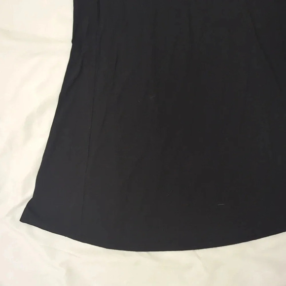 LOFT 3/4 Sleeve V-Neck Swing Dress, Color Black Size XSP - Picture 7 of 14